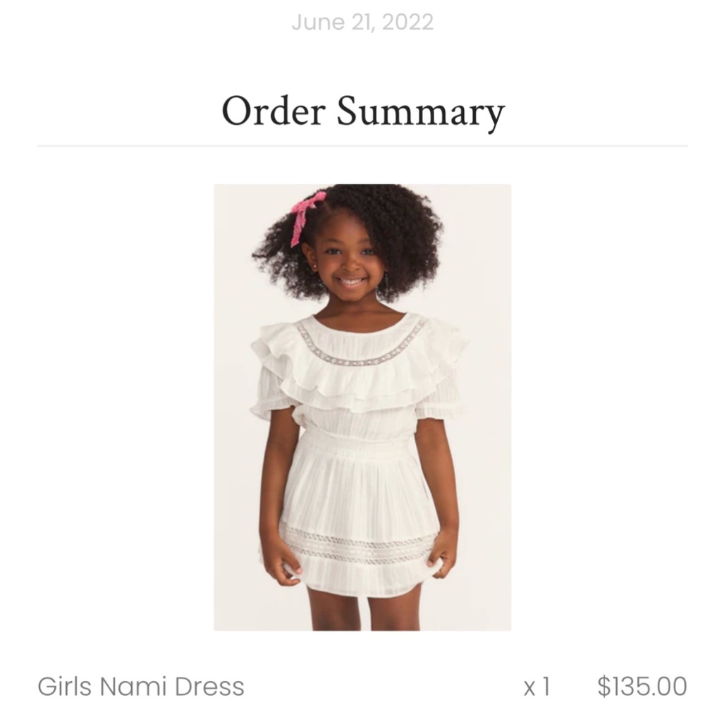 Love Shack Fancy GIRLS Dress White